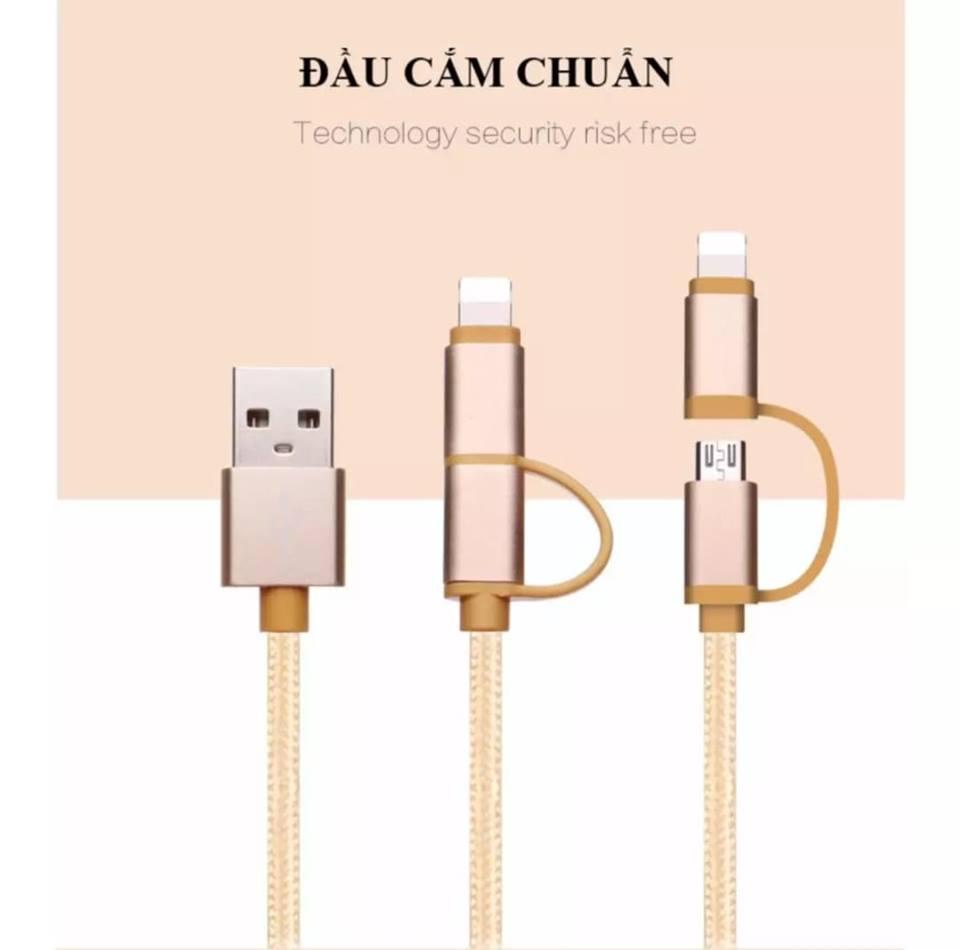 Dây cáp sạc đa năng dùng cho Samsung, Iphone, Oppo, Xiaomi... - Miễn phí vận chuyển