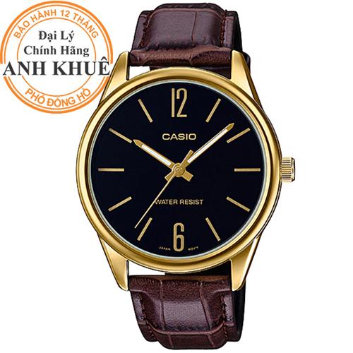 Đồng hồ nam dây da casio anh khuê mtp-v005gl-1budf
