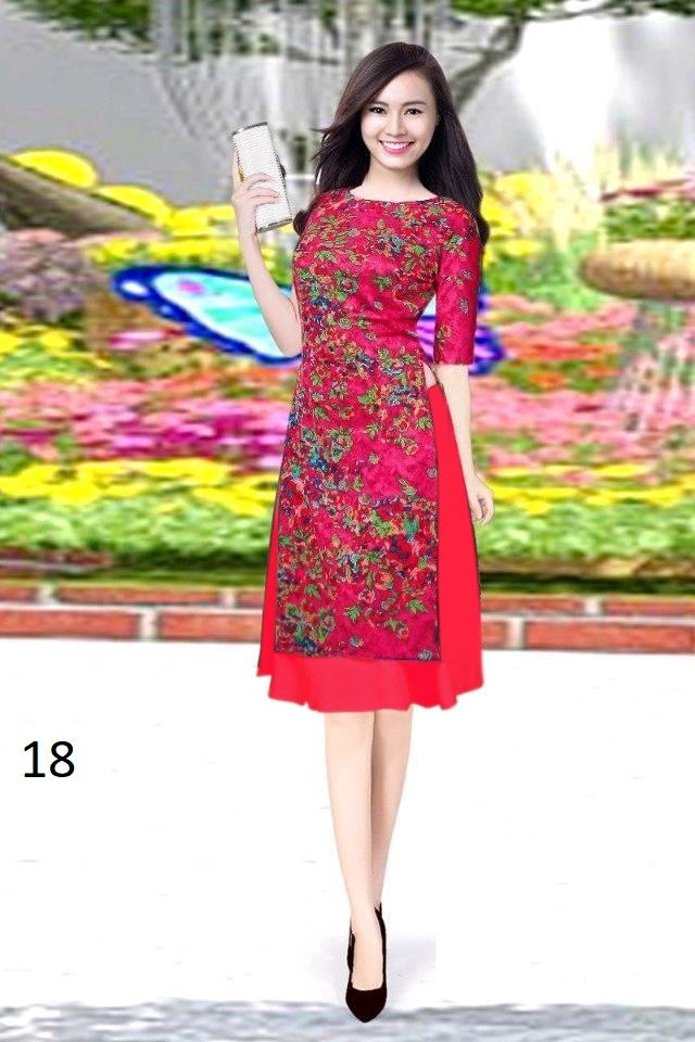 Set áo dài cách tân kèm chân váy xinh xắn - nhiều màu - xưởng áo hạnh phúc