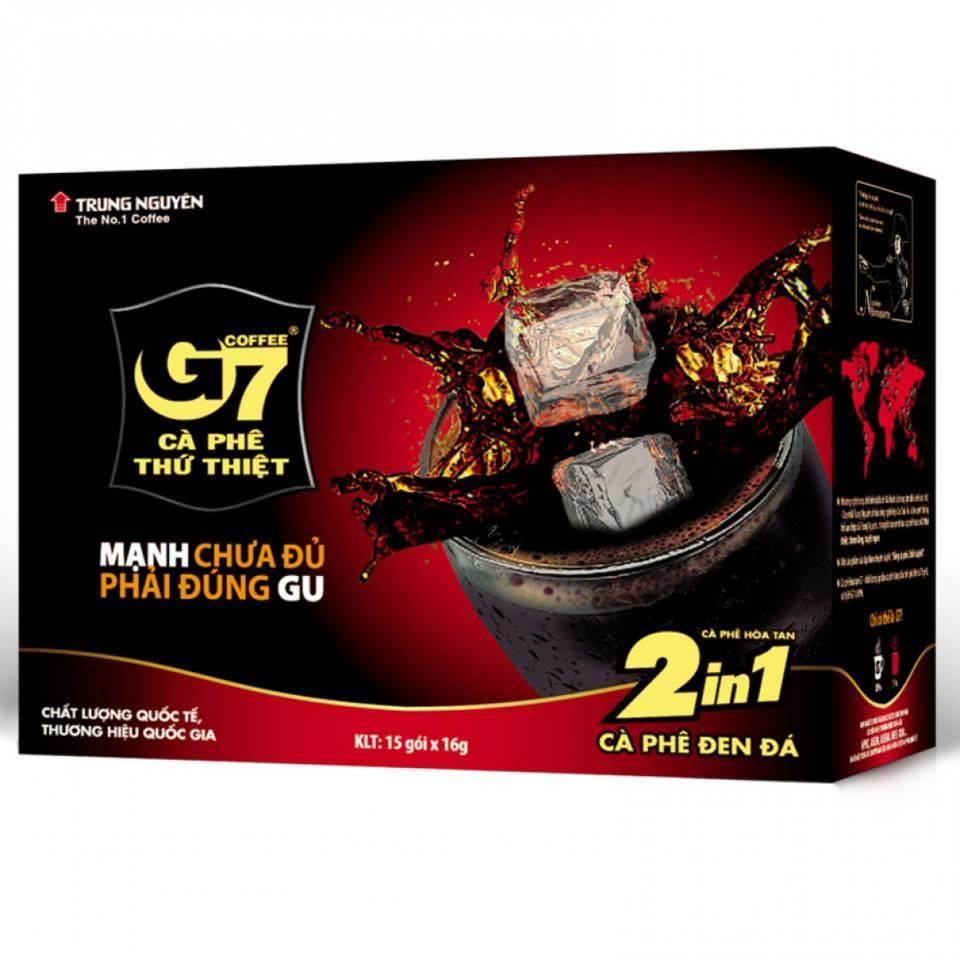 Combo 3 hộp cà phê g7 2in1 hộp 15 gói