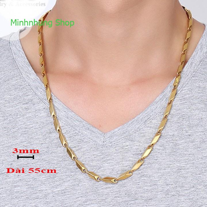 Dây chuyền,Vòng cổ nam mạ vàng 24k kiểu hỏa tiễn cực sang chảnh (Loại to)