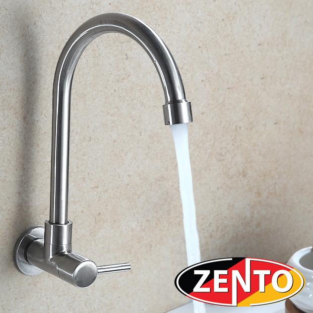 Vòi rửa bát đơn gắn tường inox304 zento sus4633
