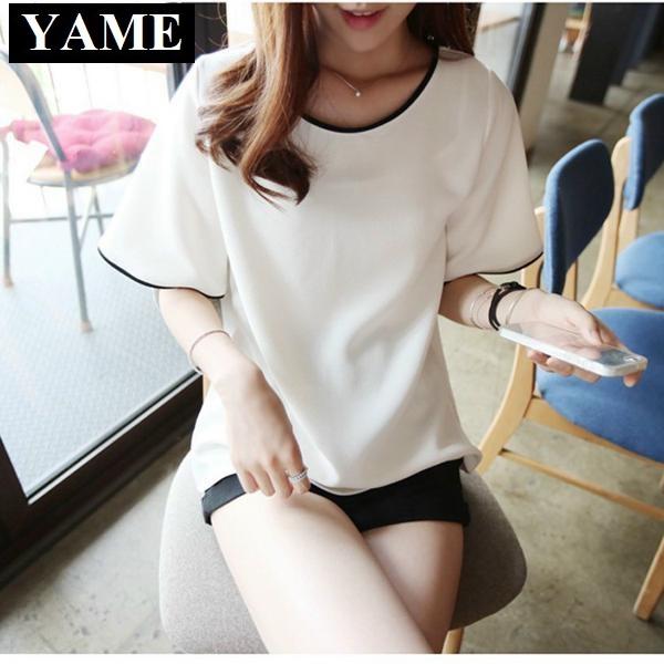 Áo Thun Nữ Ngắn Tay YAME STN623156W - Màu trắng