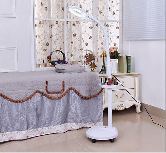 Đèn Led Cây Siêu Sáng Dùng Trong Phun Xăm, Spa, Nail, Mi - Có Bánh Xe, Giá Để Đồ