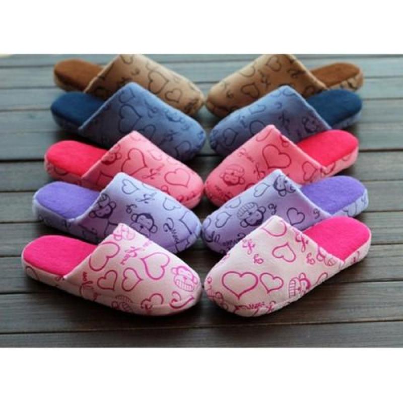 Phân phối Bộ 10 đôi dép bông đi trong nhà đế chống trơn trượt