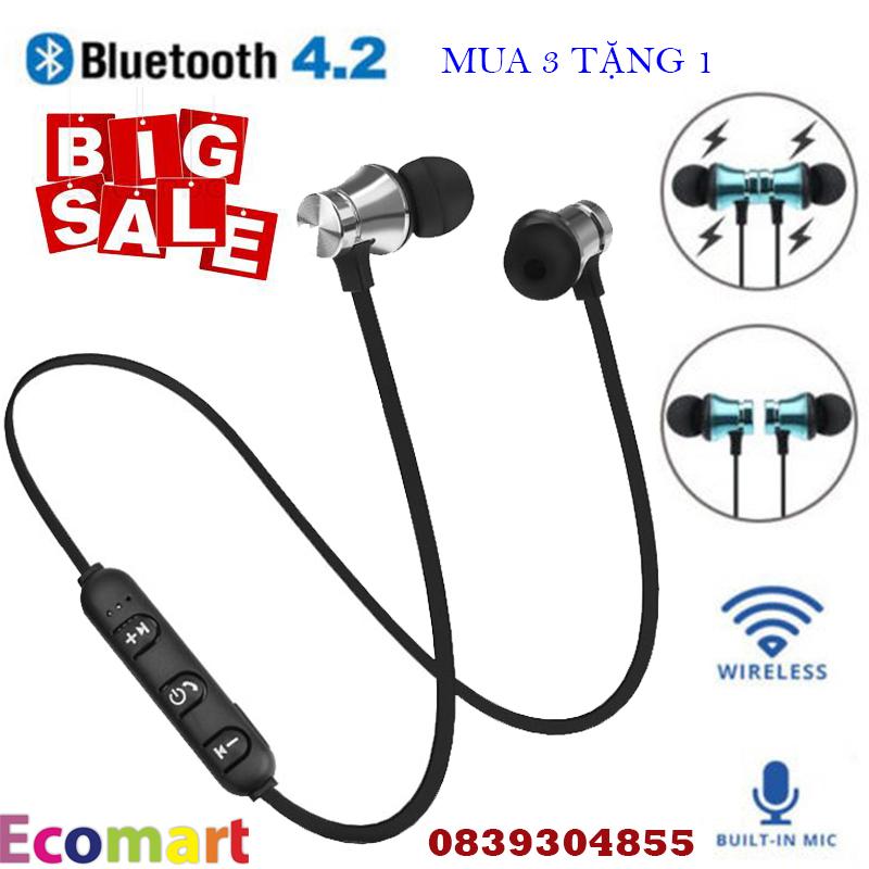 [Mua 4 tặng 1] Tai Nghe Bluetooth 4.2 Nhét Tai Cao Cấp XT-11 hai đầu nam châm, có mic đàm thoại