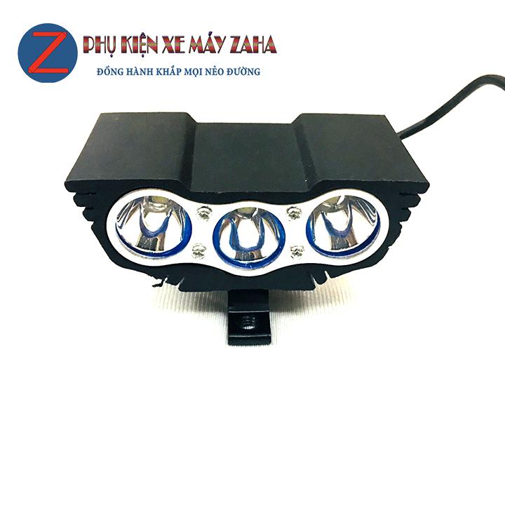 Đèn trợ sáng x3 mắt cú zaha siêu sáng gắn o tô moto xe máy