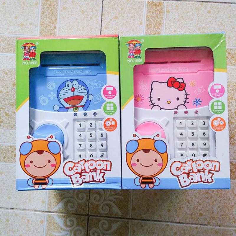 Két sắt mini đồ chơi thông minh Cartoon Bank – Dành cho bé 3 tuổi trở lên( 1 đổi 1 nếu hàng lỗi hỏng)