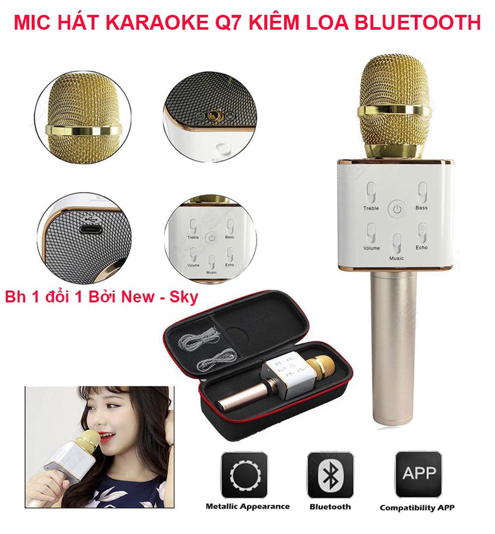 [HCM]Miro Danh Cho Dien Thoai Micro Karaoke Bluetooth Q7 Míc Hát Karaoke Mini Cho Điện Thoại NSK383 | Âm Thanh Trong Trẻo Rõ Ràng Giảm Giá Sốc 50% Duy Nhất Tại Lazada - Bh uy tín 1 đổi 1 Bởi New - Sky