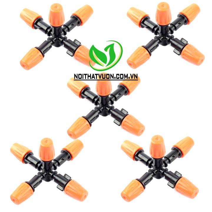 Vòi phun sương - 05 bộ vòi phun sương 5 cửa, màu cam