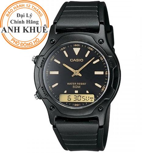 Đồng hồ dây nhựa casio anh khuê aw-49he-1avdf