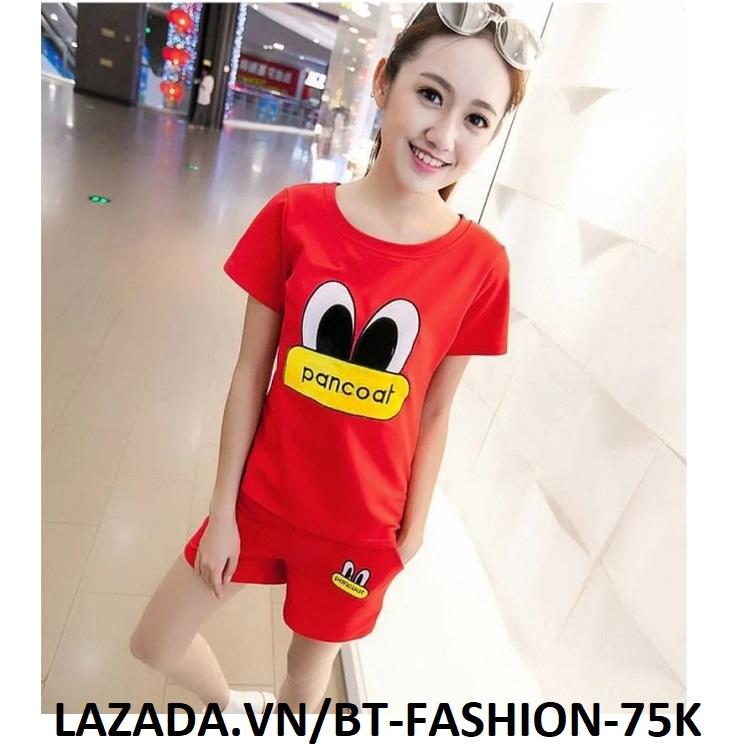 Đồ Bộ Áo Thun Nữ + Quần Thun Thể Thao, Ở Nhà, Đi Ngủ Thời Trang Mới - BT Fashion (AT13C)