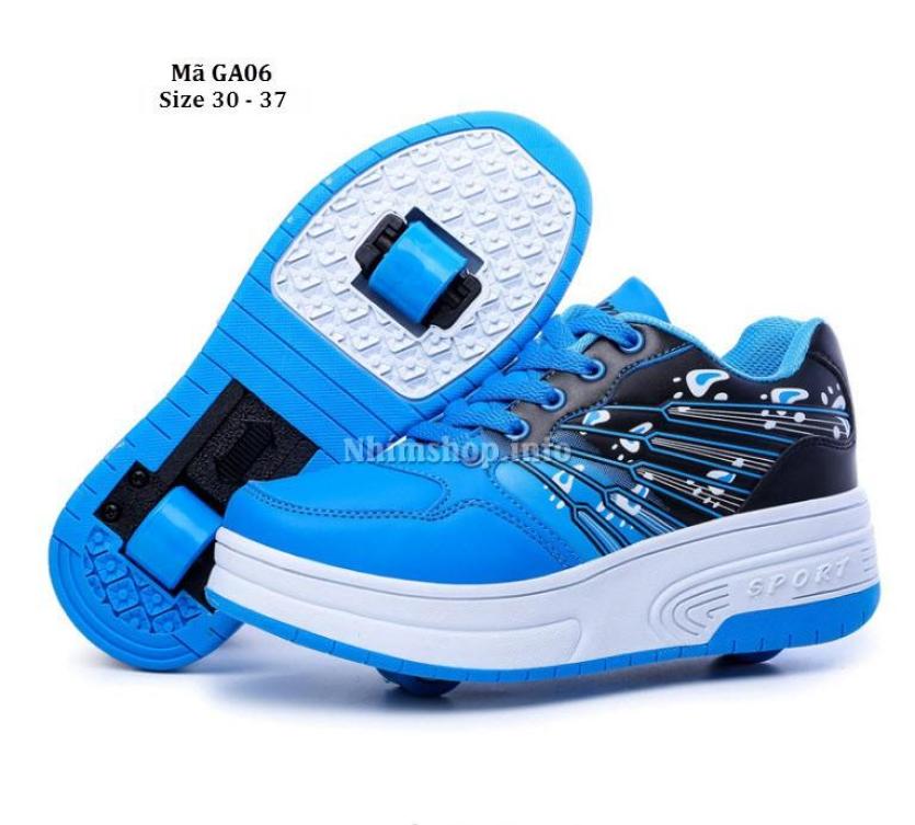 Giày Bánh Xe Loại 2 Bánh Cho Bé Trai 4 - 10 Tuổi Kiểu Dáng Thể Thao GA06 giá rẻ