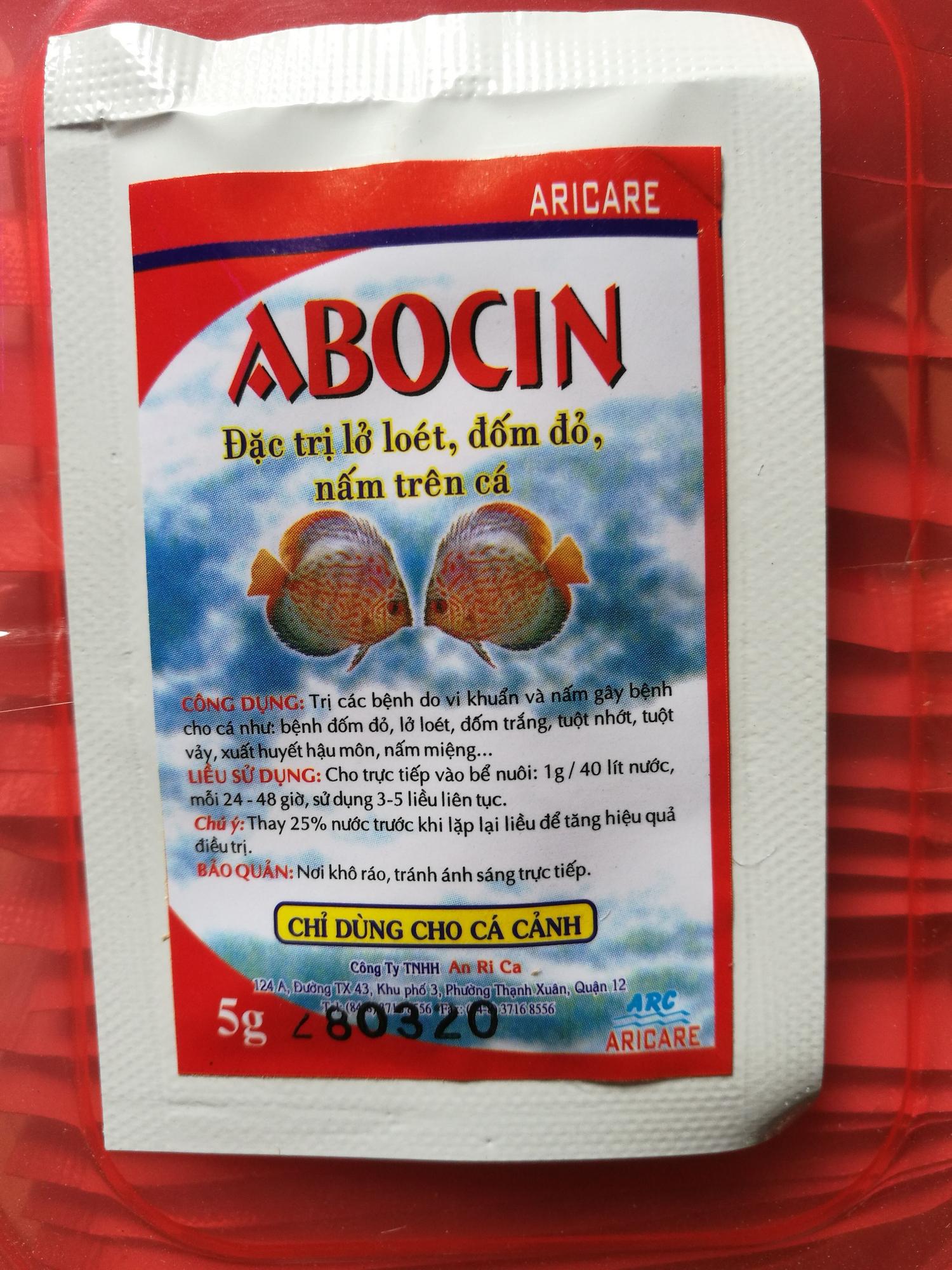 [HCM]Thuốc trị lở lét  đốm đỏ  nấm trên cá ABOCIN
