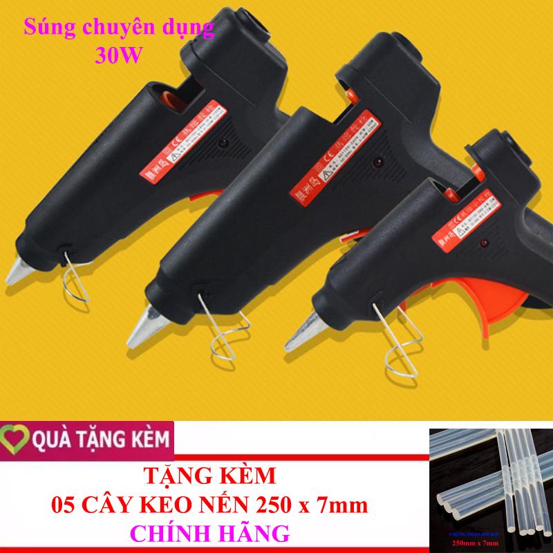 Súng bắn keo nến E-30W-CZD30 chuyên dụng + Tặng kèm 05 keo nến 250x7mm
