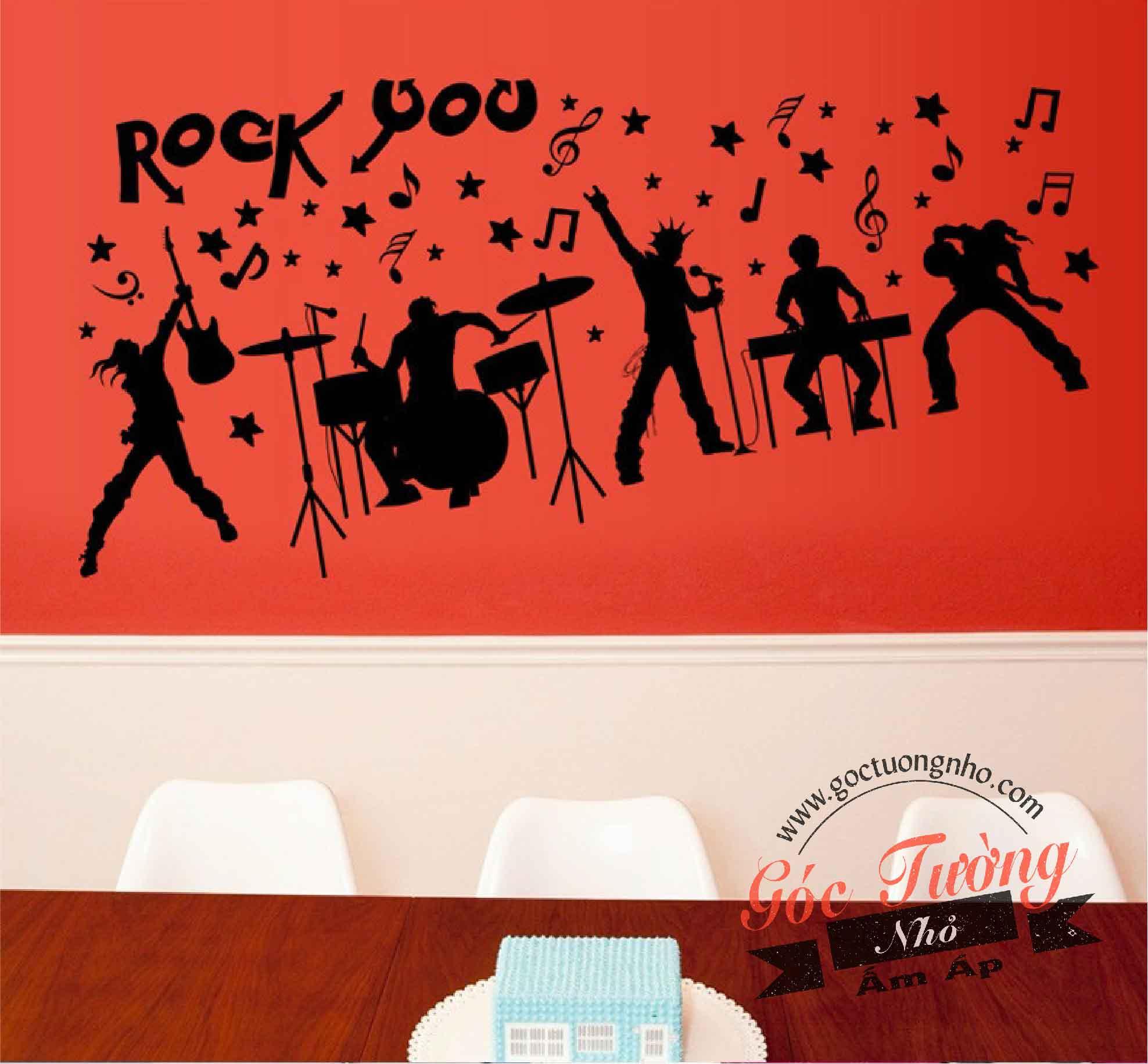 Decal dán tường hình band nhạc sk9013