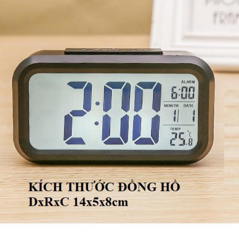 Đồng Hồ Để Bàn Màn hình led chức năng Đồng Hồ - Báo Thức - Nhiệt Kế - Lịch sử dụng pin AAA bán chạy