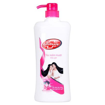 Dầu gội Lifebuoy Tóc mềm mượt chai 640g Hồng