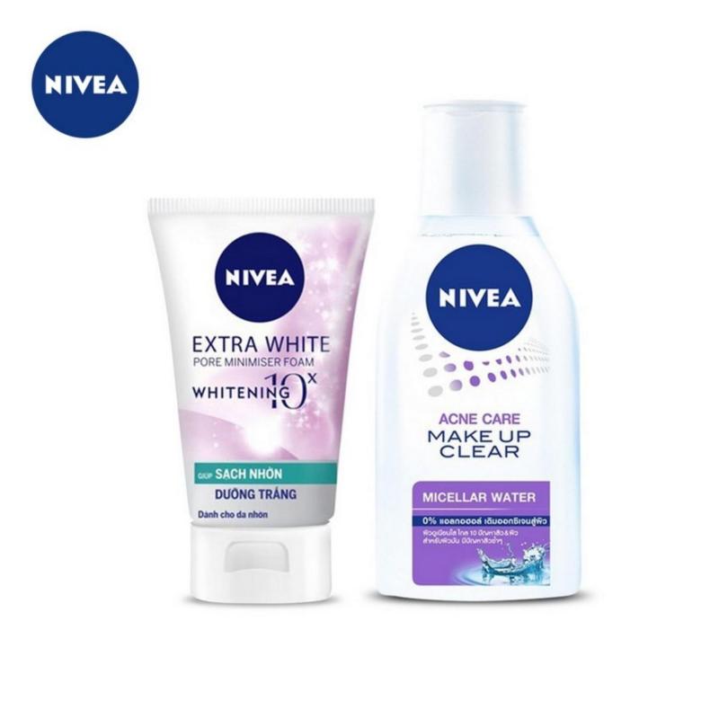 Nước Tẩy Trang Nivea Acne Care Make Up Clear Micellar Water 125ml & Sữa Rửa Mặt Ngừa Mụn Và Kiểm Soát Nhờn Nivea 50g