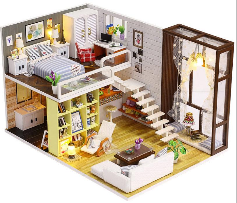 Mô hình nhà gỗ diy biệt thự thành phố 2