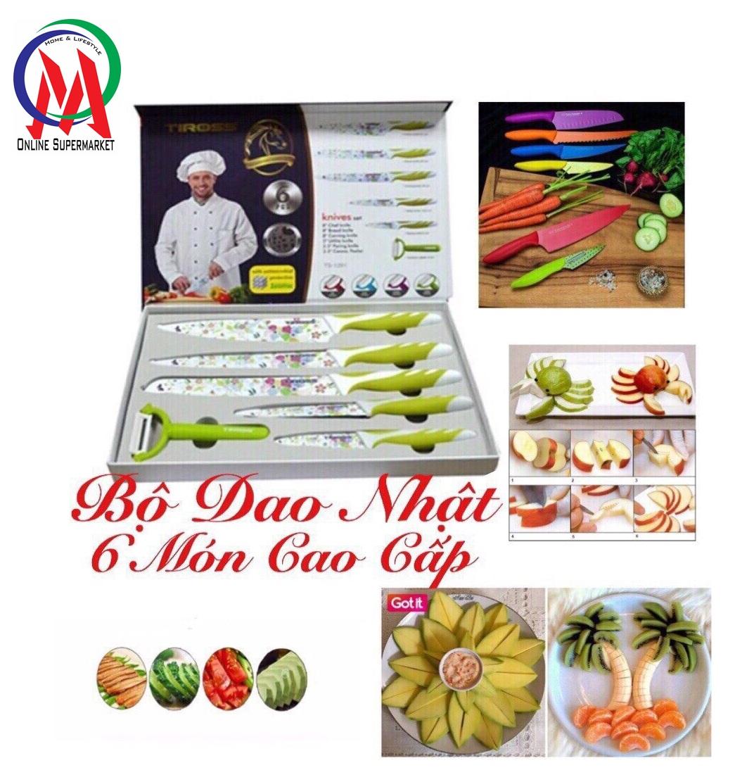 Bộ dao hoa văn Nhật Bản 6 món cao cấp