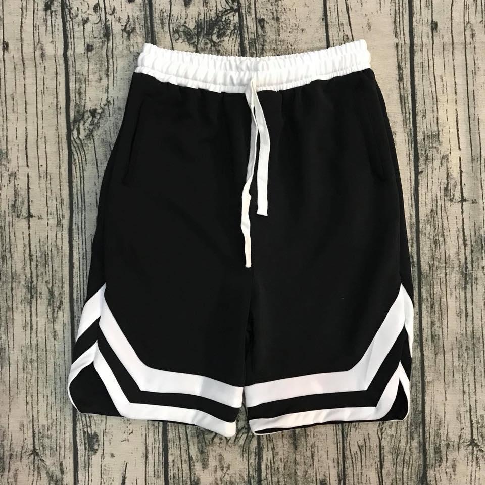 Quần short V line đen cho nam nữ