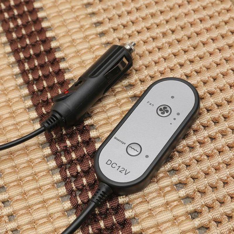 ĐỆM GHẾ LÀM MÁT VÀ MASSAGE Ô TÔ L267-CS ( NÂU , KEM )