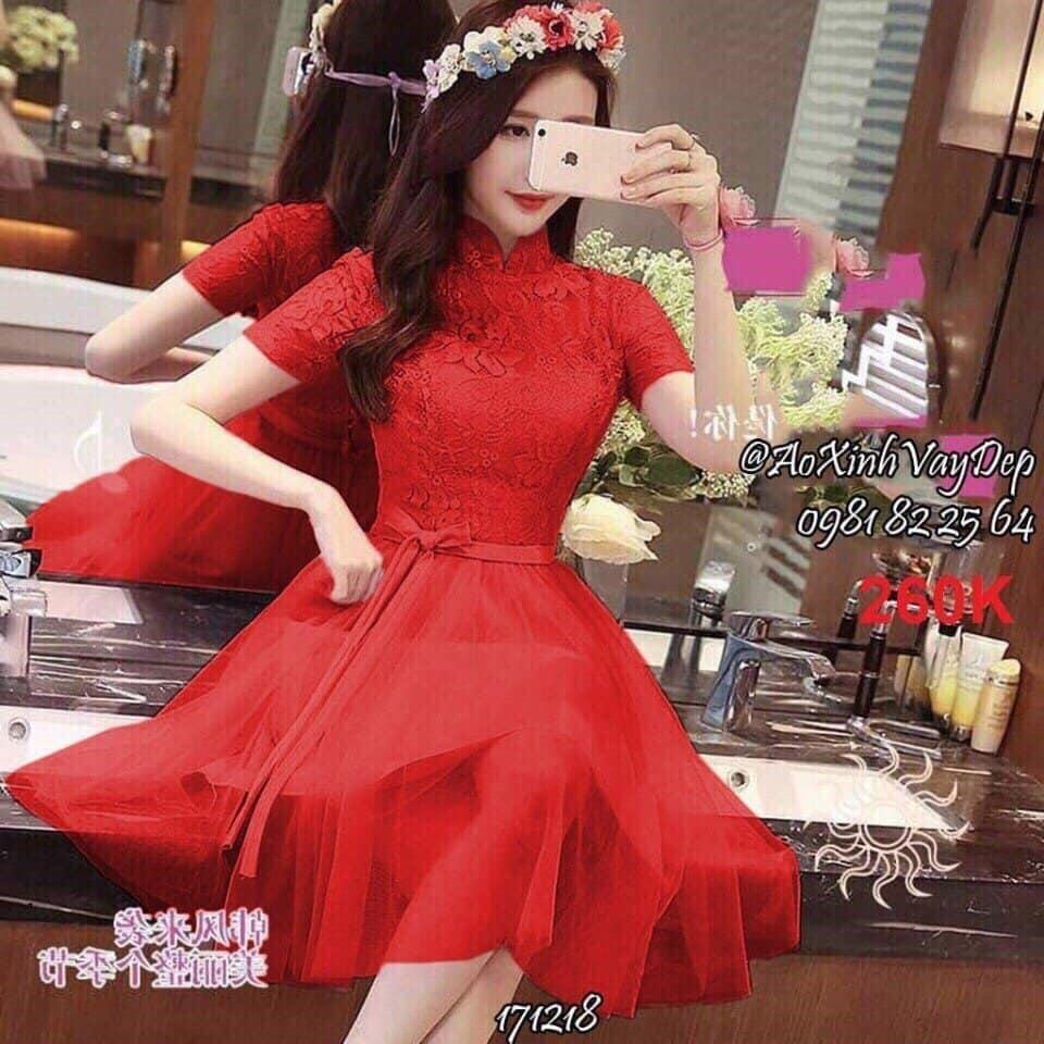 Đầm ren xòe hm003