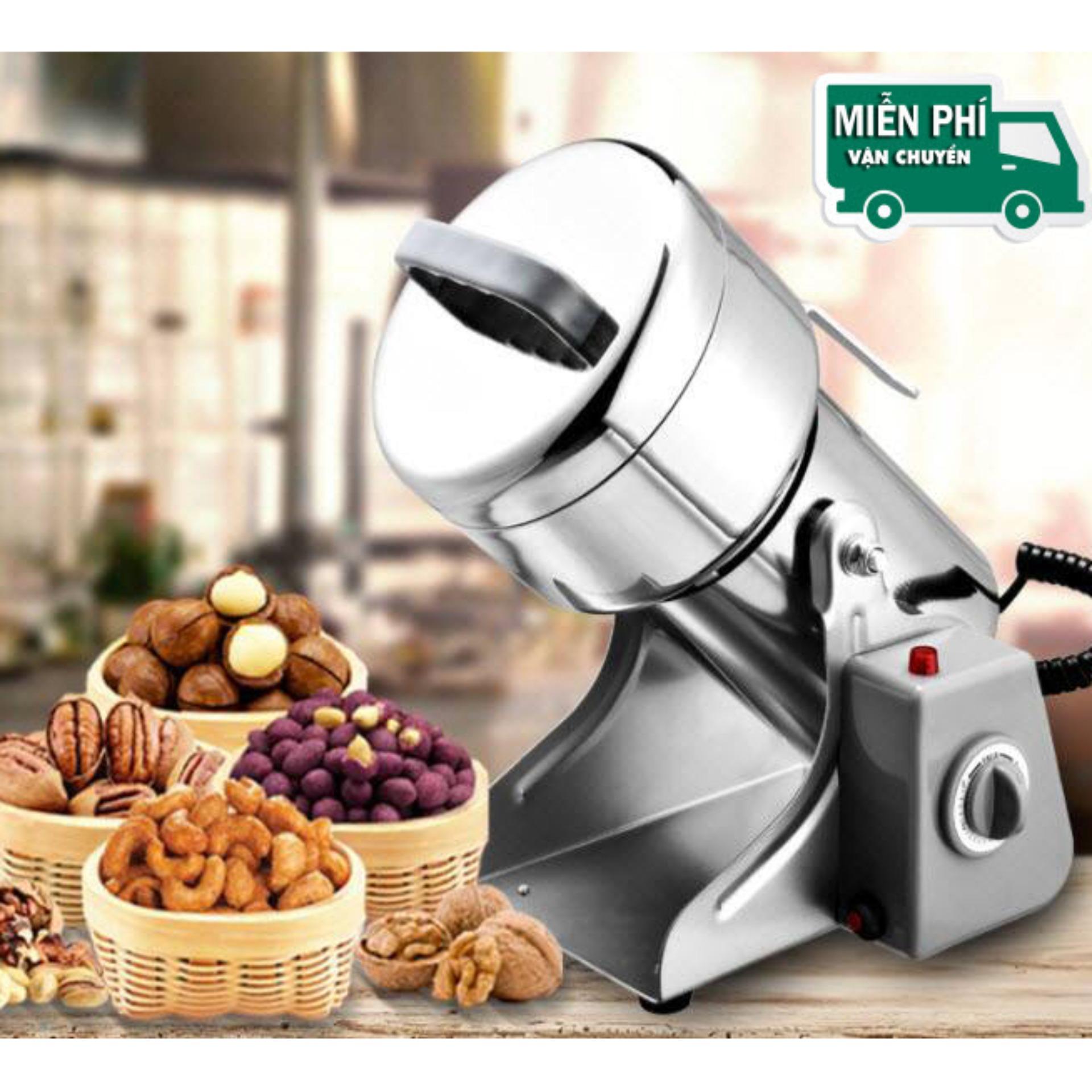 Máy xay bột khô đa năng 800g inox xay bột ngũ cốc tinh bột nghệ tam thất chè xanh sáng bóng tiện dụng xay mọi loại nguyên liệu thành bột mịn