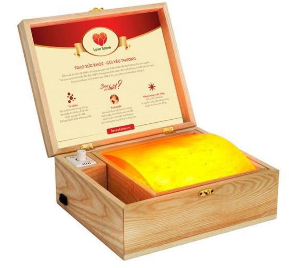 Bộ Đá Muối Himalaya Đặt Chân Mặt Cong