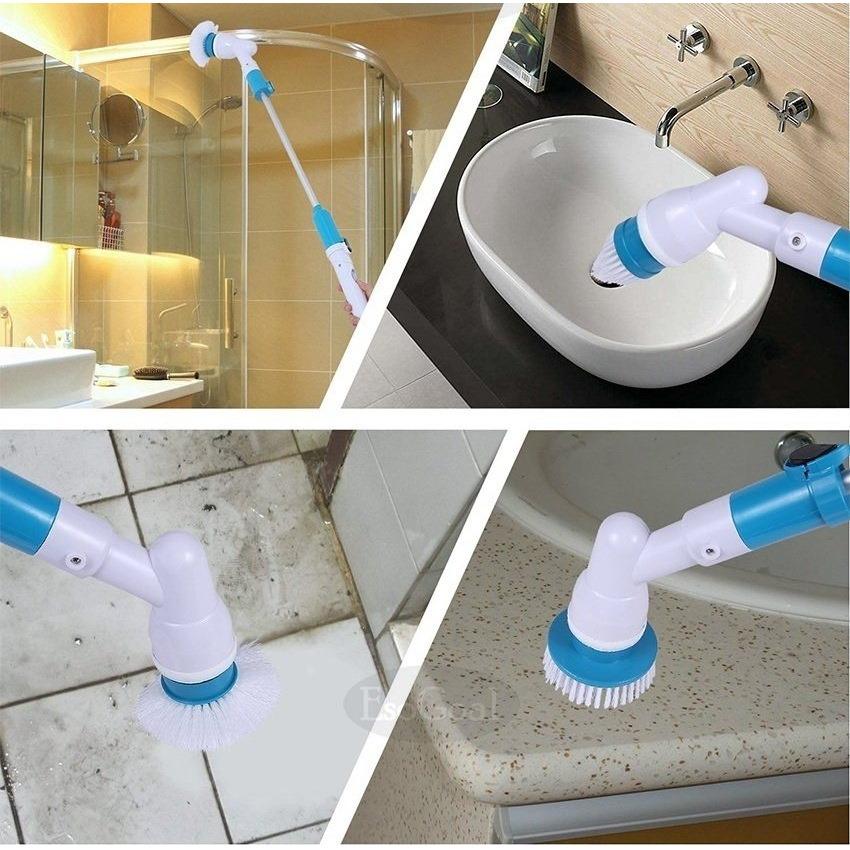 Chổi sạc điện đánh sạch mọi vết bẩn 3 đầu Hurricane Spin Scrubber