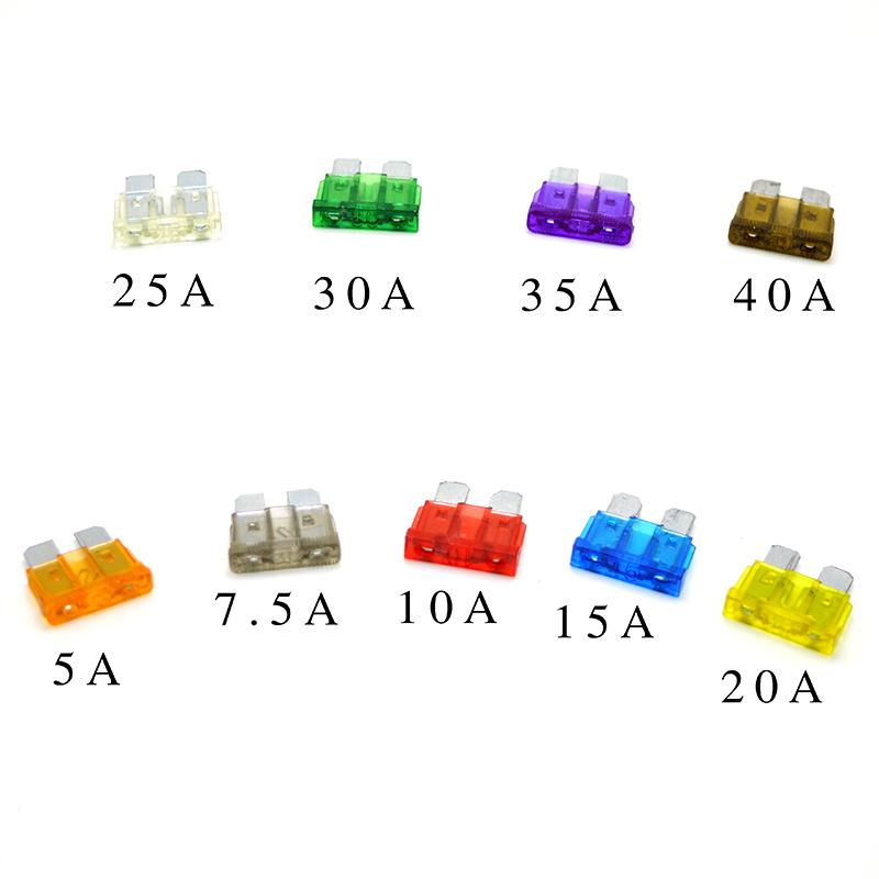 Bộ 18 cái cầu chì dùng trong xe Oto/Xe máy cỡ size M dài 19x18mm (Loại 5/7.5/10/15/20/25/30/35/40A)