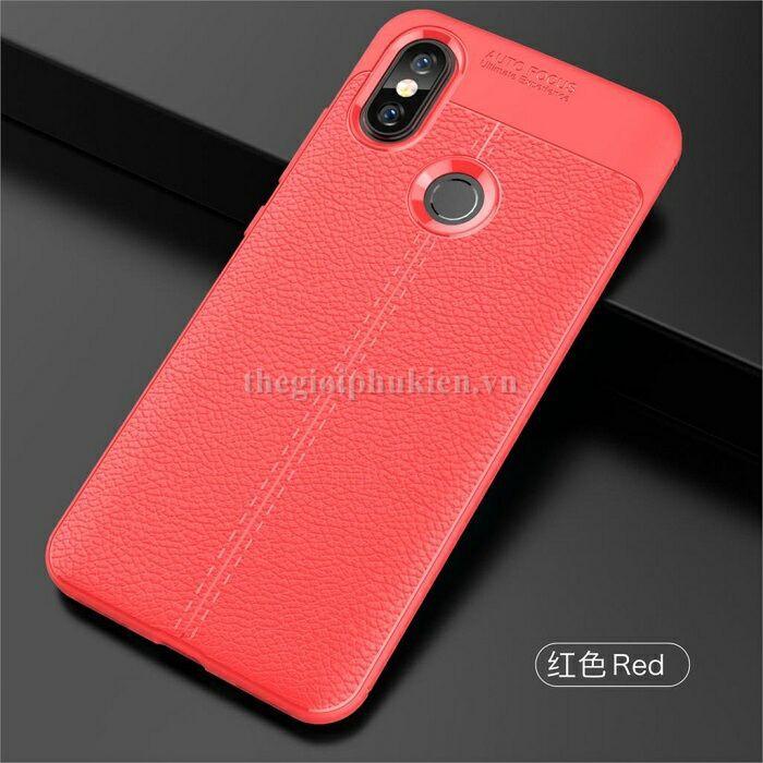 Ốp lưng Xiaomi Mi 8 SE silicon giả da, chống sốc Auto Focus