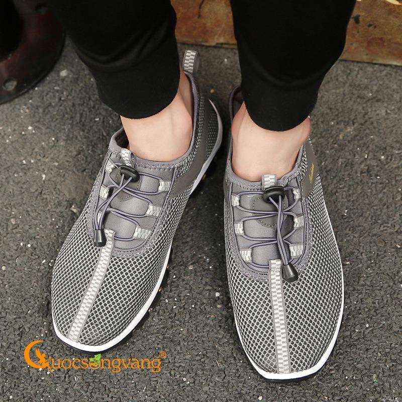 Giày lưới thể thao nam buộc dâygiày thể thao lưới thoáng khímàu xámGLG091 Cuocsongvang