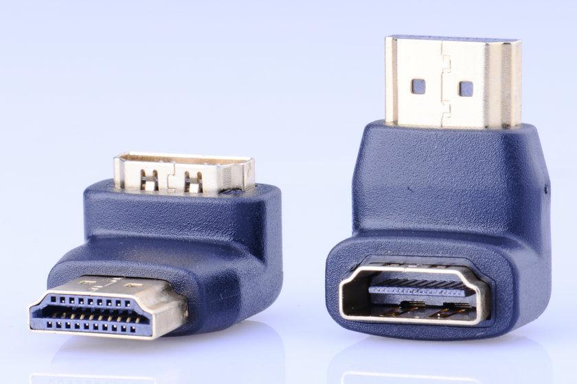 Đầu nối hdmi male to hdmi female gập 90 độ vention h380hdfa