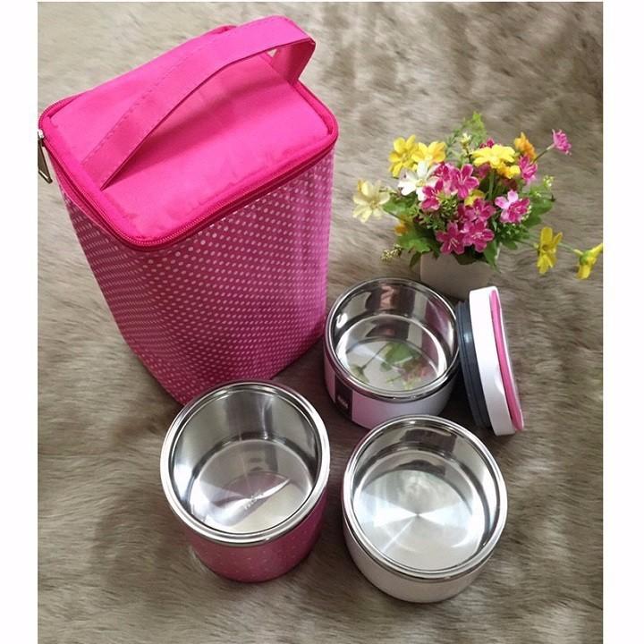 Combo Hộp cơm 3 tầng và túi giữ nhiệt 1
