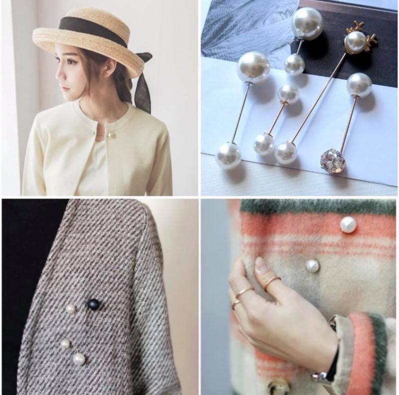 Set 7 mẫu cài áo giả ngọc trai sang trọng