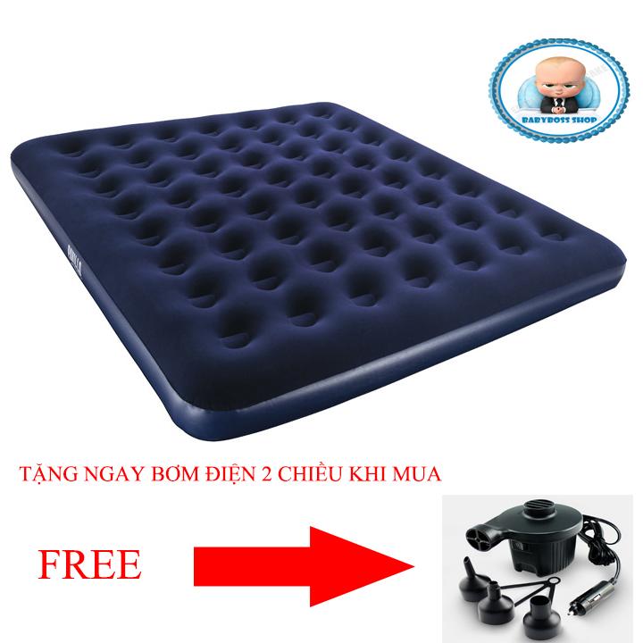 [ TẶNG BƠM ĐIỆN ] Nệm hơi cao cấp - Đệm hơi đa năng cỡ đại sie 183cm x 202cm x 22cm