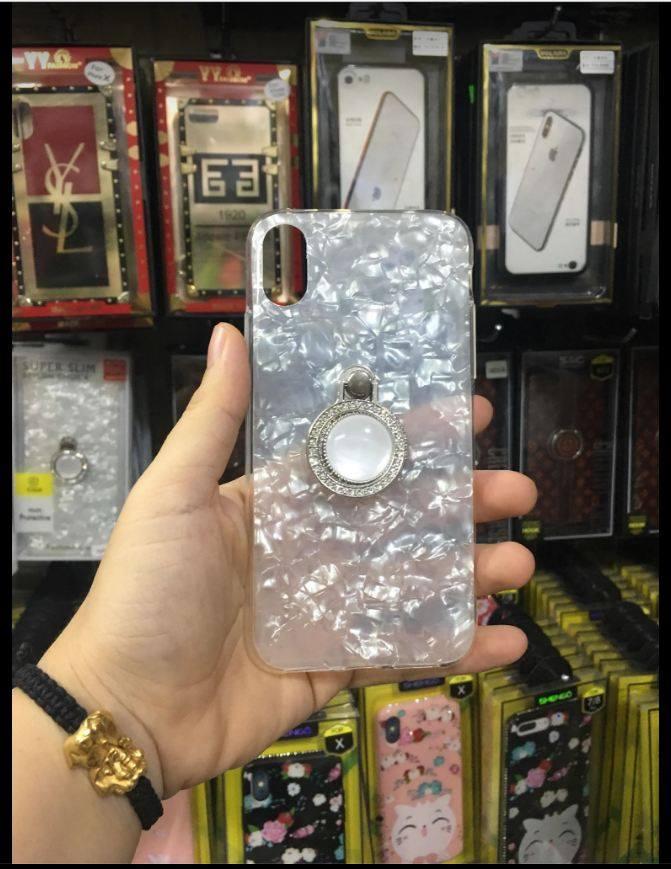 Ốp lưng thời trang viền dẻo cho iPhone X Tặng kính cường lực