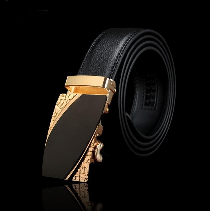 Thắt lưng Dây Nịt da khóa tự động Nam thời trang thắt lưng nam thời trang, dây nịt thời trang nam da bò thật 100%