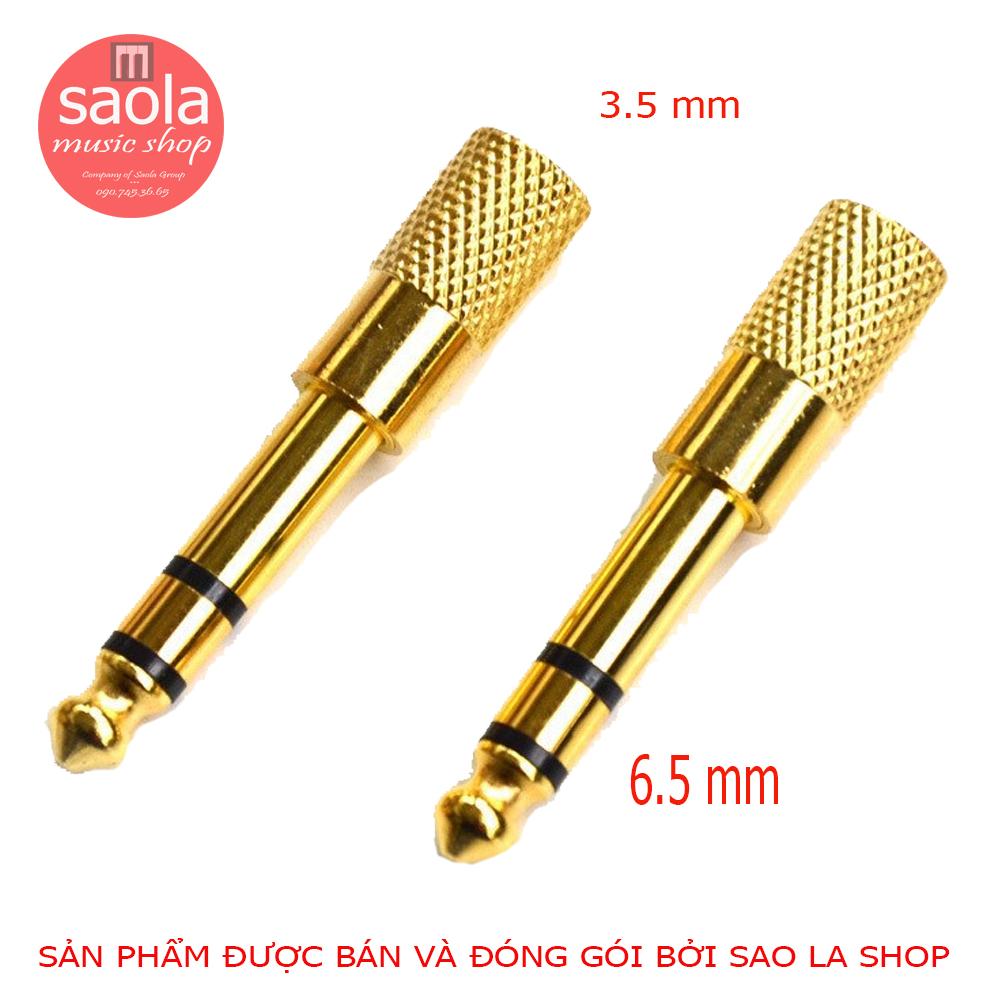 [HCM]Đầu Jack Chuyển Audio Từ Cổng (6ly) Sang 3.5 mm Gold Loại Tốt.