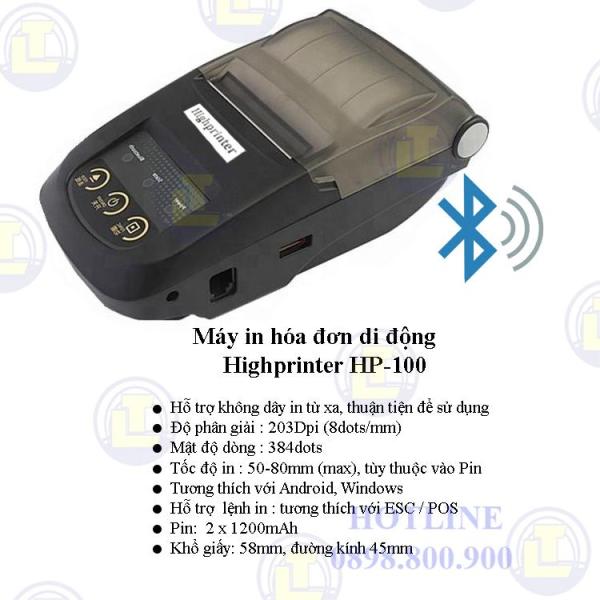 Bảng giá Máy in hóa đơn di động Highprinter HP-100