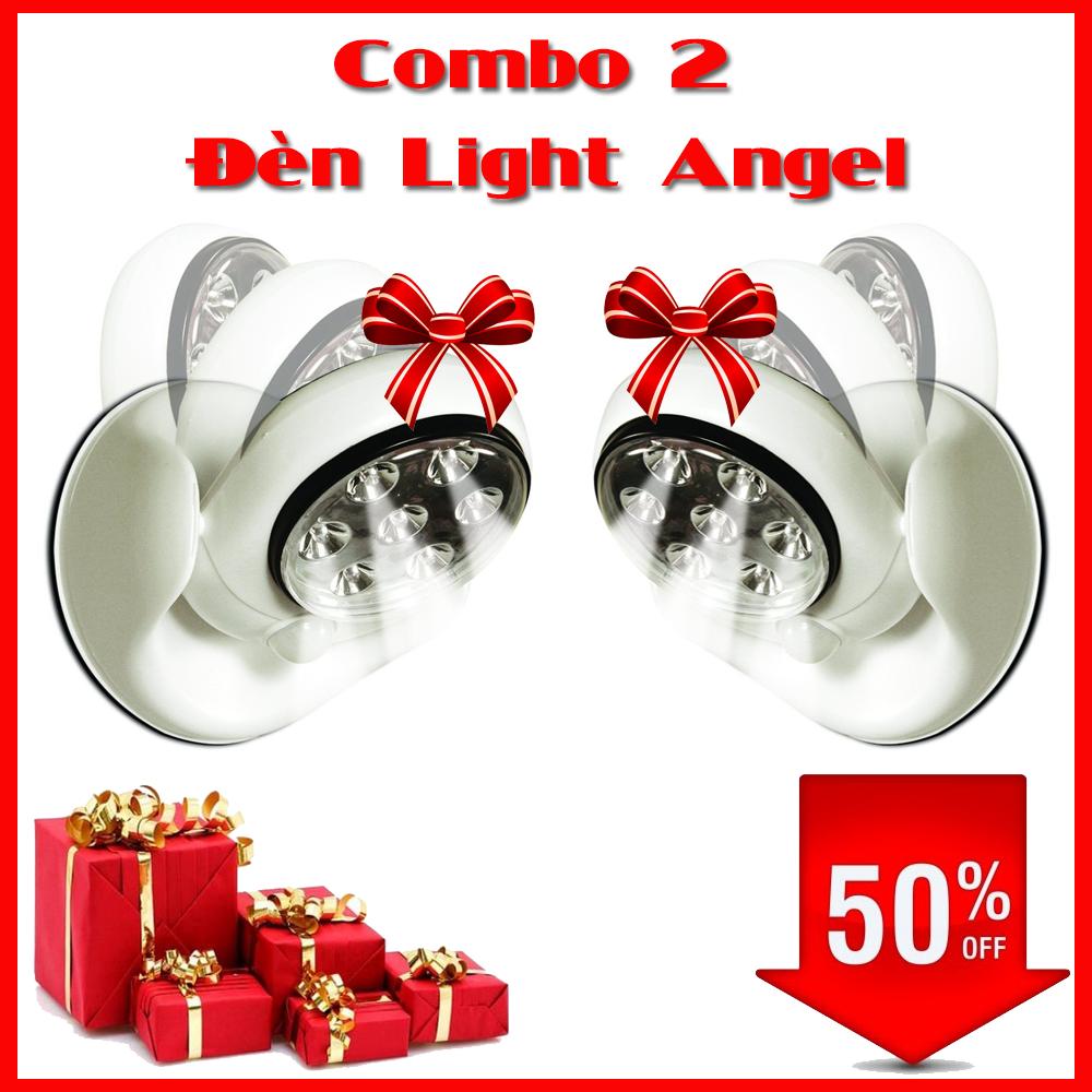 HCM-FREESHIP-Loại tốt-Bộ 2 Đèn led cảm ứng hồng ngoại 7 bóng LightAngel tự động sáng khi có người đi quac hống trộm-(Màu trắng)- CÔNG NGHỆ 10-10
