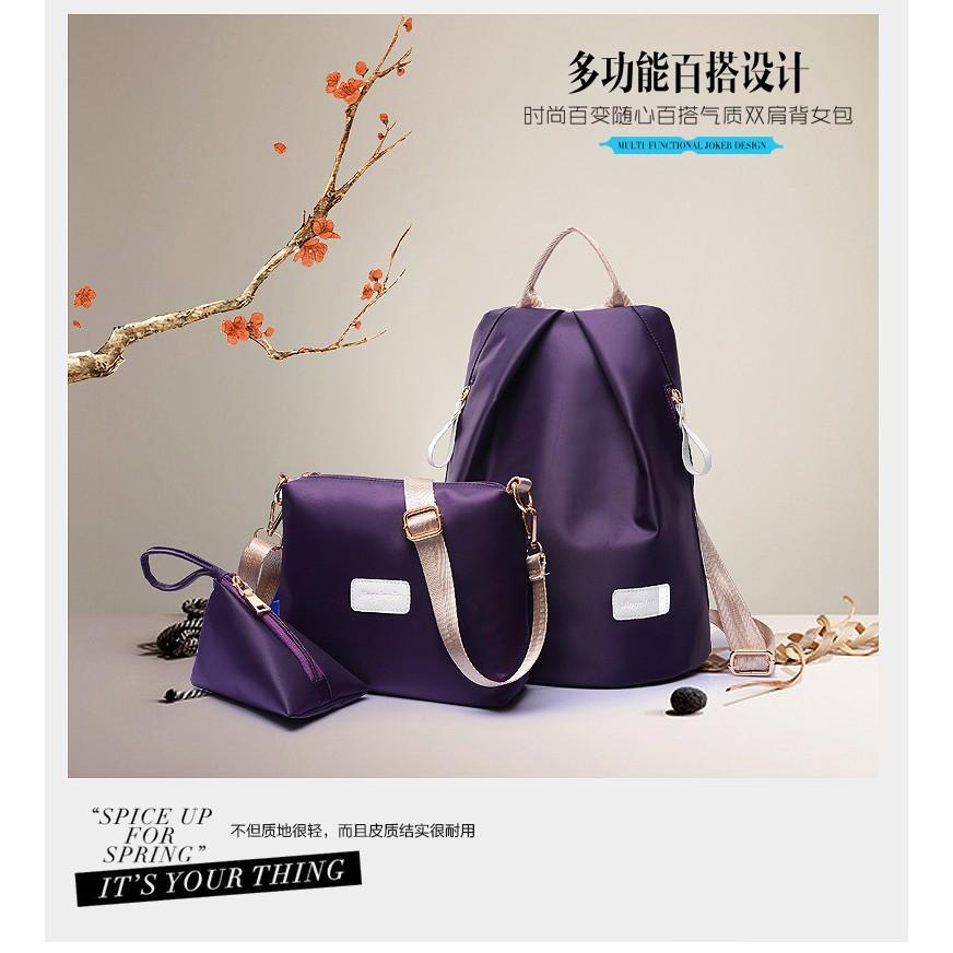 Set 3 ba lô violet hoàn hảo
