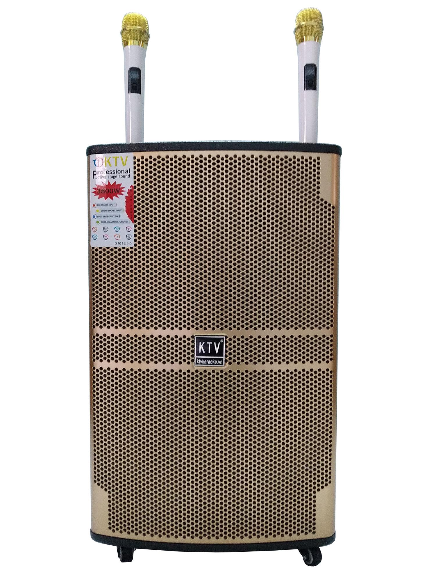 Loa kéo thùng gỗ sơn bass 4 tấc công suất lớn ktv gd 15-20