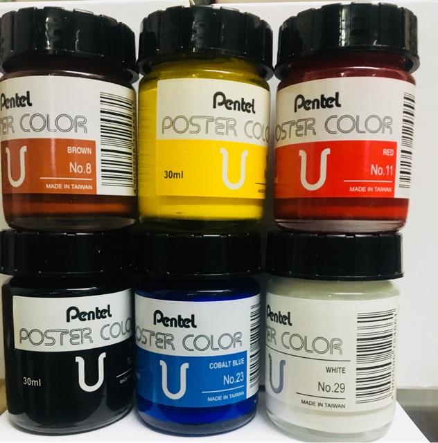 Poster pentel bộ 6 màu cơ bản bán toàn quốc