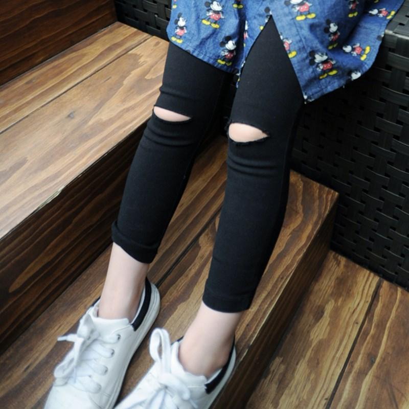 [SALE] Mẫu quần legging rách gối dành cho bé gái