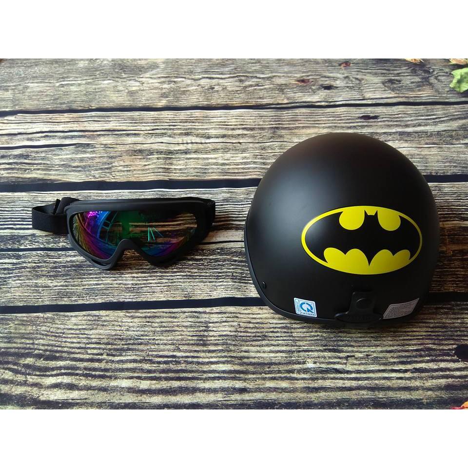 Mũ bảo hiểm batman kèm kính uv - nón bảo hiểm batman kèm kính UV