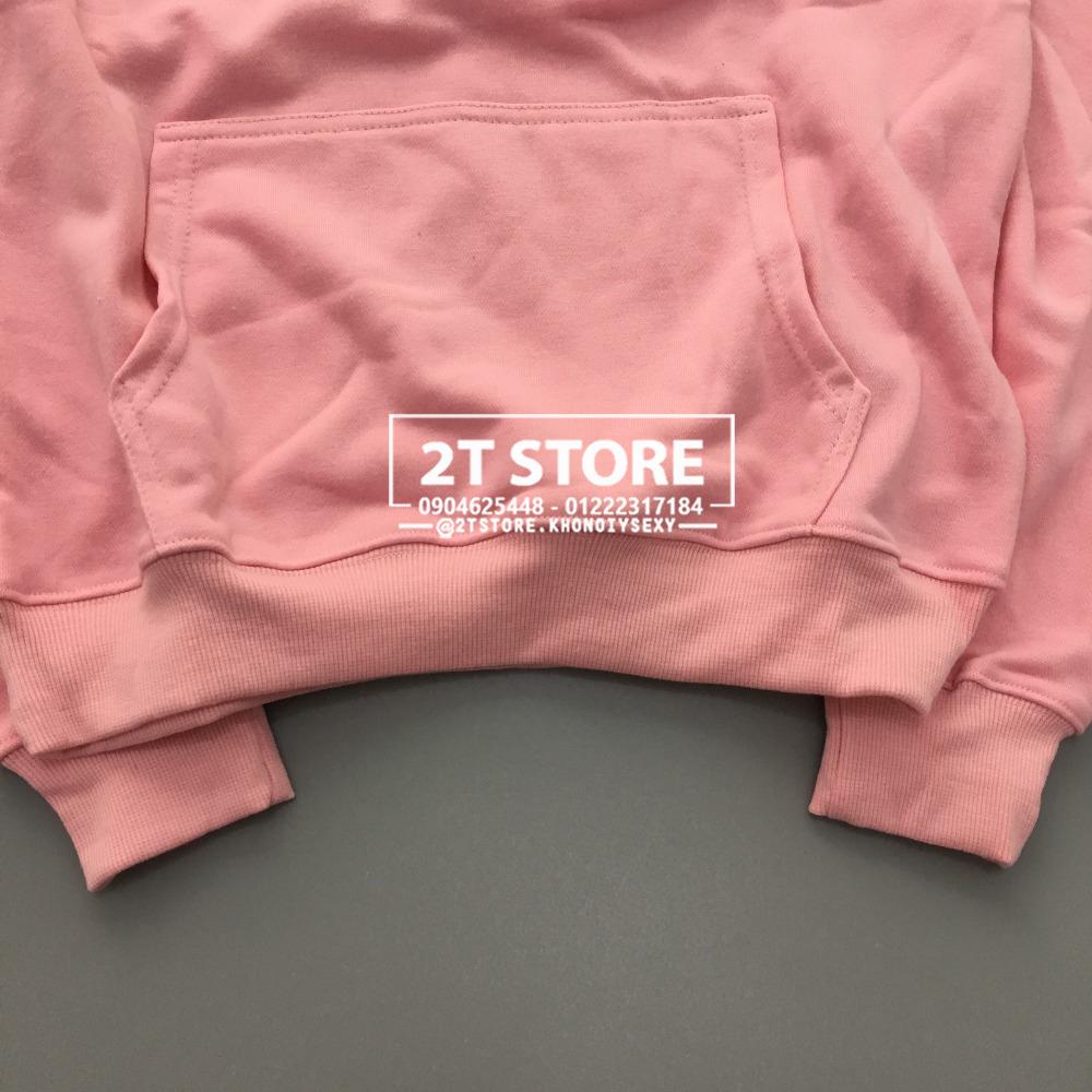 2T STORE ÁO KHOÁC HOODIE NỈ CÓ NÓN TRƠN MÀU HỒNG 2TAKN08001-6.jpg