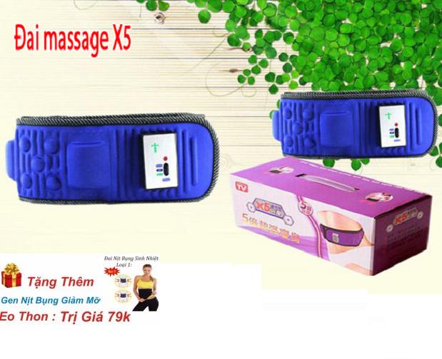 Đai massage X5, 3 chế độ giảm béo toàn thân + tăng gen nịt bụng giảm mỡ eo thon